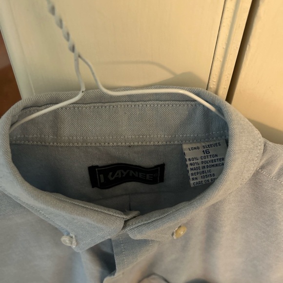 🌿Kayne boys blue button-down shirt, size 16🌿 - Picture 8 of 8